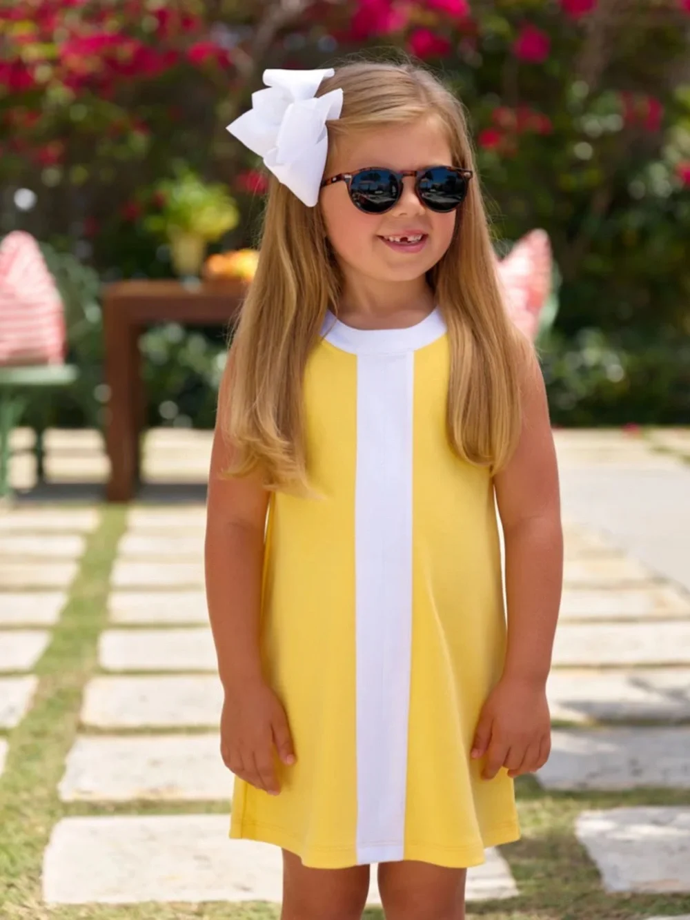 Rare Beaufort Bonnet Daisy Dress Yates Avenue Yellow with Worth Avenue White NWT